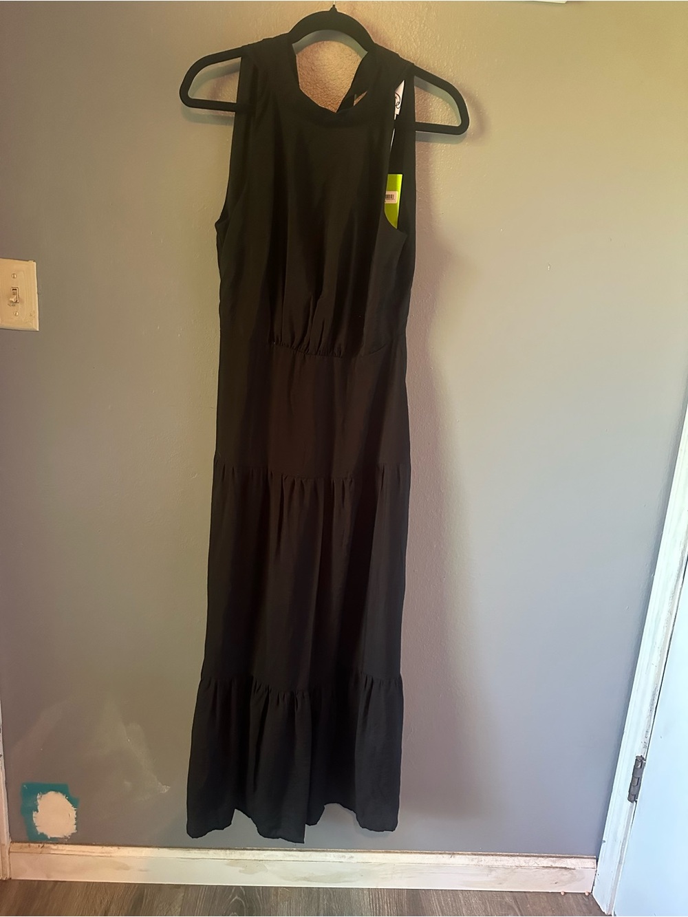 Sam Edelman Black Sleeveless Tiered Maxi Dress